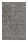 Tapis confort moelleux en laine, poils longs gris 70x140