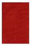 Tapis confort moelleux en laine, poils longs rouge 140x200