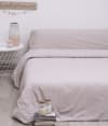 Sábana percal 200 hilos lavado algodón Rosa cama de 150/160 cm