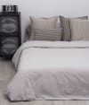 Sábana percal 200 hilos lavado algodón beige cama de 90 cm