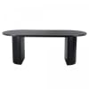 Table à manger 200cm ovale en bois pieds design noir