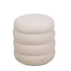 Pouf en bouclettes blanches style scandinave