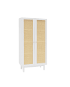 Armario de madera maciza en acabado blanco 80x180cm