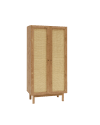 Armario de madera maciza en acabado envejecido 80x180cm