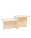 Mesa de centro de madera maciza en acabado natural