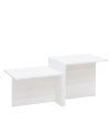 Table basse en bois de sapin blanche 100x44,6cm