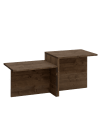Mesa de centro de madera maciza en acabado nogal 100x44,6cm