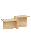 Mesa de centro de madera maciza en acabado tono medio 100x44,6cm