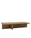 Table basse en bois de sapin vieilli 123,5x27cm
