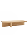 Table basse en bois de sapin marron 123,5x27cm