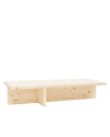 Table basse en bois de sapin naturelle 123,5x27cm