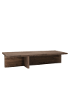 Table basse en bois de sapin marron 123,5x27cm