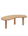 Mesa de centro de madera maciza de 100cm tono medio
