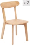 Set 2 sillas escandinavas en madera