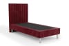 Modernes Bett aus massivem Kiefernholz und HDF-Platte 120x200 rot
