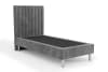 Modernes Bett aus massivem Kiefernholz und HDF-Platte 120x200 grau