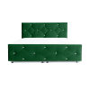 Cama moderna de pino macizo y placa HDF 180x200 verde