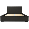 Modernes Bett aus massivem Kiefernholz und HDF 140x200 schwarz