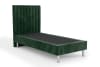 Modernes Bett aus massivem Kiefernholz und HDF-Platte 120x200 grün
