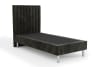 Modernes Bett aus massivem Kiefernholz und HDF-Platte 120x200 schwarz