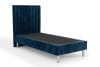 Modernes Bett aus massivem Kiefernholz und HDF-Platte 90x200 blau