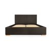 Modernes Bett aus massivem Kiefernholz und HDF-Platte 180x200 schwarz
