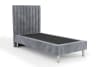 Modernes Bett aus massivem Kiefernholz und HDF-Platte 90x200 grau