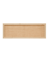Cabecero de madera maciza y rafia en tono olivo de 180x60cm