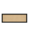 Cabecero de madera maciza y rafia en tono negro de 180x60cm