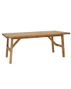 Mesa de comedor de madera maciza en tono envejecido de 160x90cm