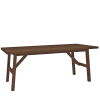Mesa de comedor de madera maciza en tono nogal de 200x75cm