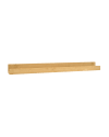 Estante de madera maciza flotante tono olivo 100x7cm