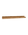 Estante de madera maciza flotante tono envejecido 100x7cm