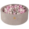 Gris claro piscina de bolas: blanco/gris/rosa pastel h30
