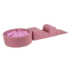 Giochi di schiuma con piscina di palline Rosa pastello W90cm