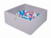 Gris claro piscina de bolas: azul/perla/rosa claro/menta h40