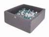 Piscine sèche gris foncé 200 balles Turquoise/Gris/Blanc