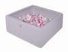 Gris claro piscina de bolas: transparent/rosa/blanco perla/gris h40