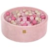 Rose Poudré Piscine à Balles: Rose Pastel/Rose/Transparent/Perle H30