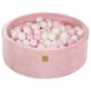 Rosa polvo piscina de bolas: blanco/rosa pastel h30