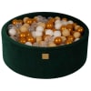 Verde oscuro Piscina de bolas:Oro/Beige/Blanco/Transparente H30cm