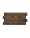 Cabecero de madera maciza asimétrico tono nogal 200x80cm