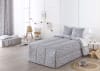 Edredón confort acolchado 200 gr jacquard gris cama 90 (190x265 cm)