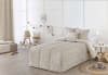 Edredón confort acolchado 200 gr jacquard beige cama 105 (190x265 cm)