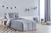 Edredón confort acolchado 200 gr jacquard gris cama 150 (190x265 cm)
