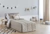 Edredón confort acolchado 200 gr jacquard beige cama 135 (190x265 cm)