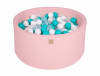 Rose clair Piscine à balles Blanc/Transparent/Turquoise H40cm