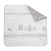 Babydecke aus Baumwolle, 80x80xcm, Weiß/Grau