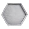 Tapis de parc hexagonal hydrofuge 114 cm en polyester gris