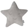 Coussin étoile pour enfant en peluche douce et coton gris